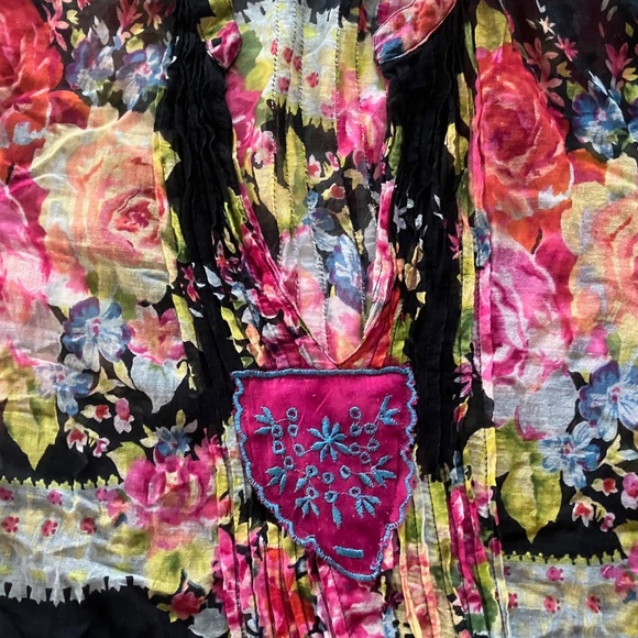 ISABEL MARANT LIGHT BLACK FLORAL DRESS (OR TUNIC) US SIZE 6 8 or 10 - Picture 3 of 6